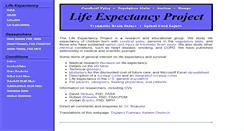 Desktop Screenshot of lifeexpectancy.org